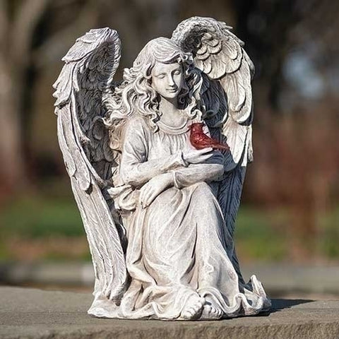 Memorial Angel with Cardinal