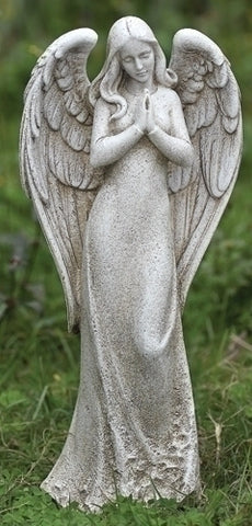 14.5" Praying garden angel statue