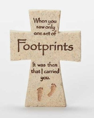 Faithstone footprints cross