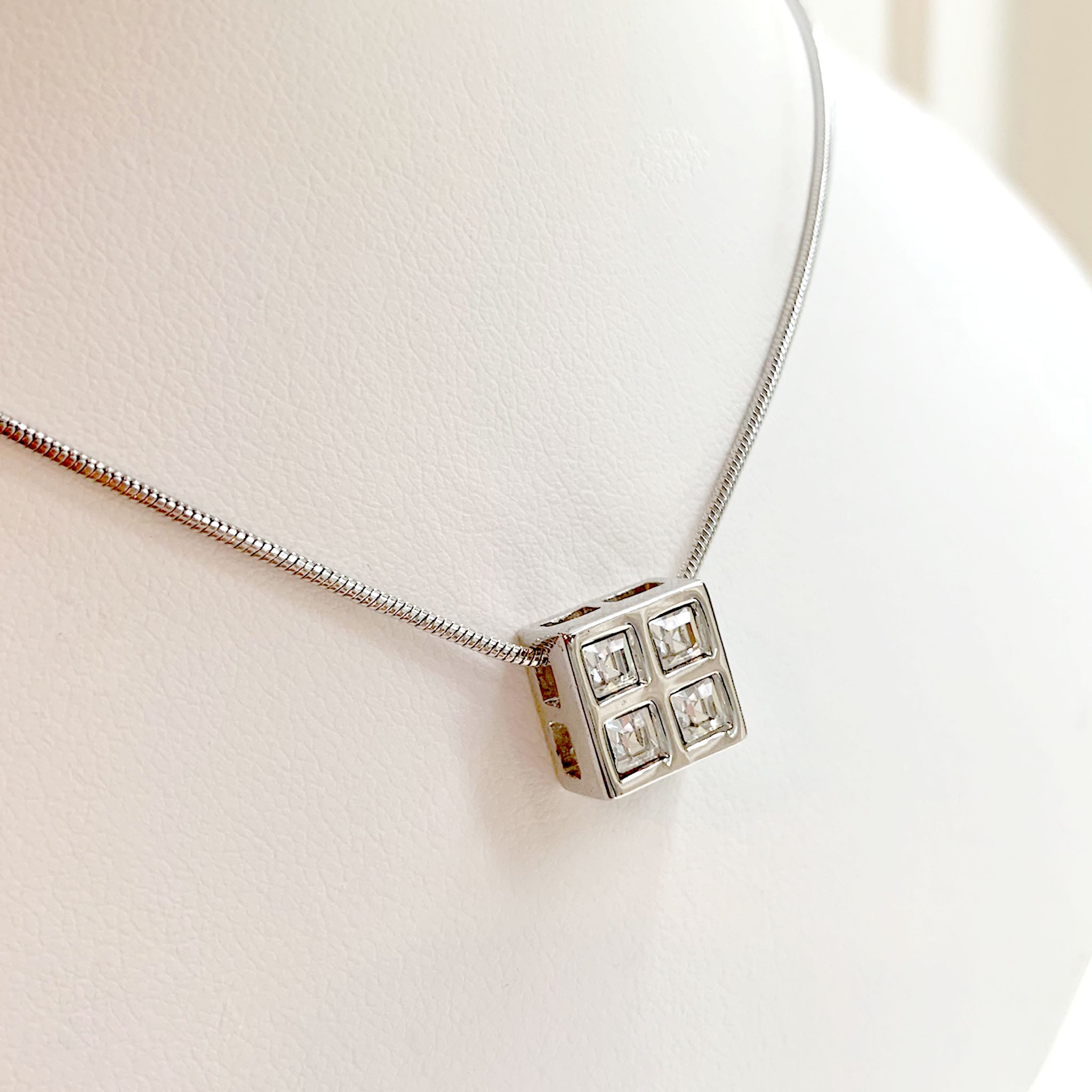 Four Square Crystal Necklace