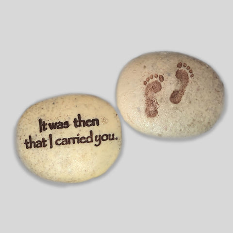 Footprints Faith Stone