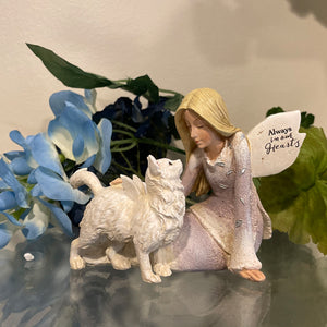 Angel with Cat Figure