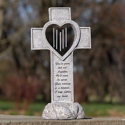 Gone but not forgotten 16'' Windchime Cross
