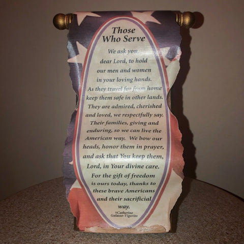 Those Who Serve Poem Scroll